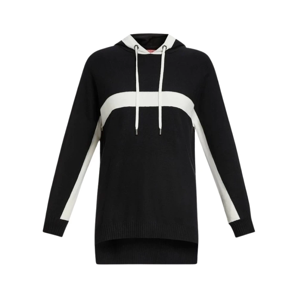 Marina Rinaldi Stijlvolle hoodie jurkblouse Black Dames