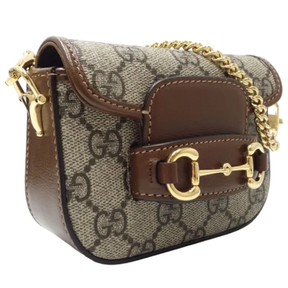 Gucci Vintage Pre-owned Canvas gucci-bags Beige Dames