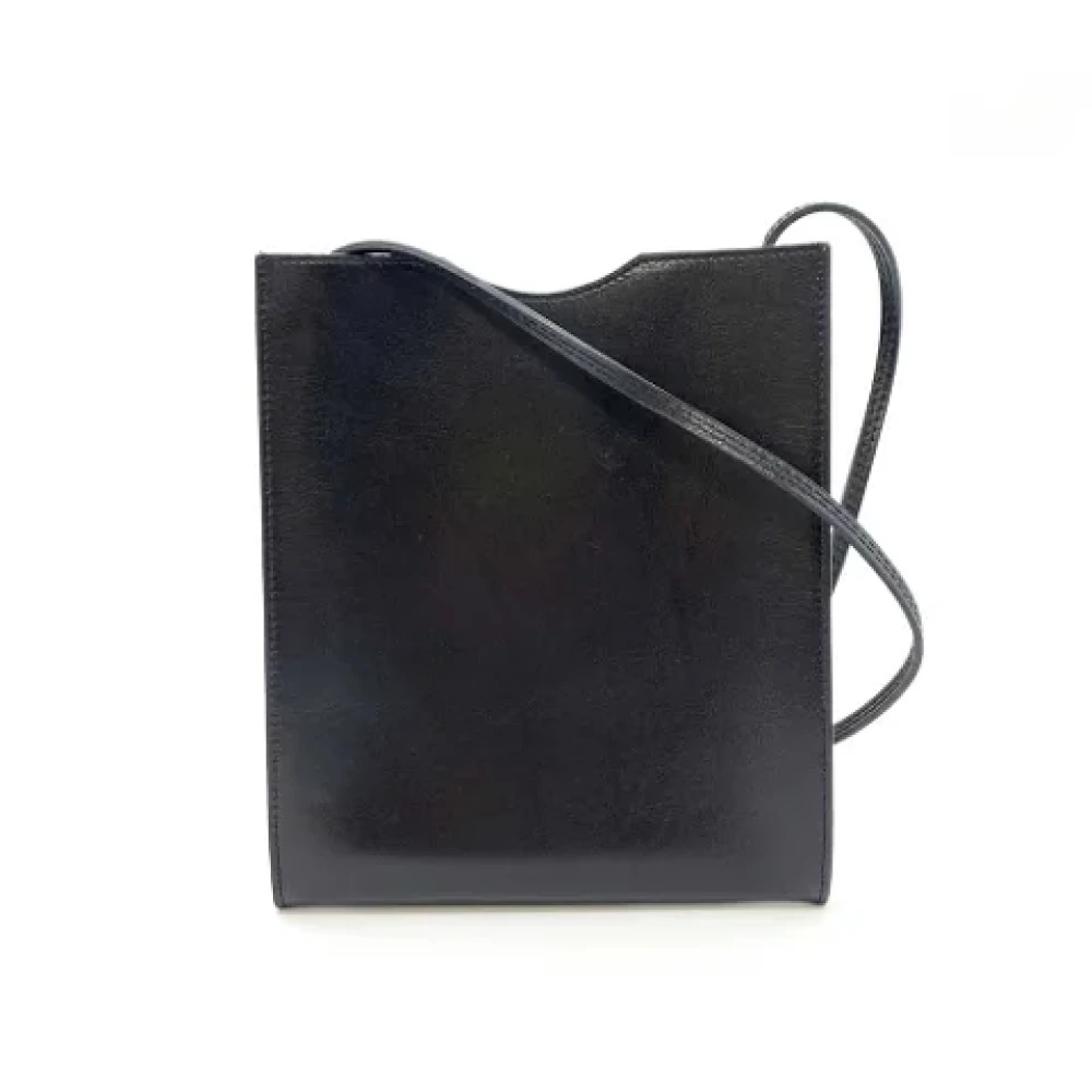 Hermès Vintage Pre-owned Leather crossbody-bags Black Dames