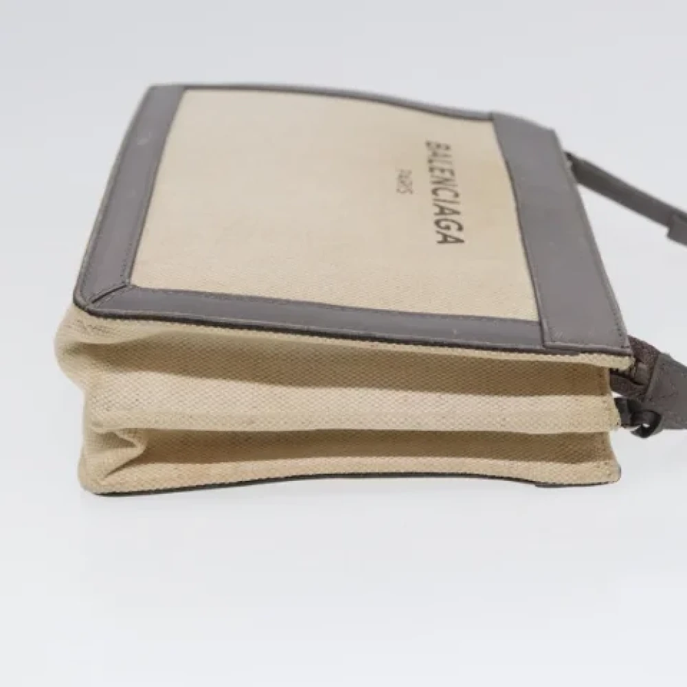 Balenciaga Vintage Pre-owned Canvas balenciaga-bags Beige Dames