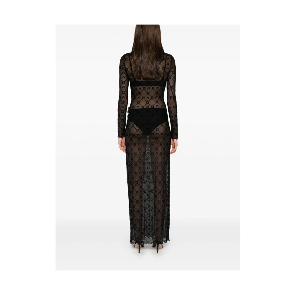 Marine Serre Stijlvolle Zwarte Jurk Black Dames