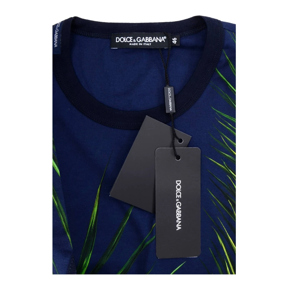 Dolce & Gabbana Heren Palms T-shirt Blue Heren