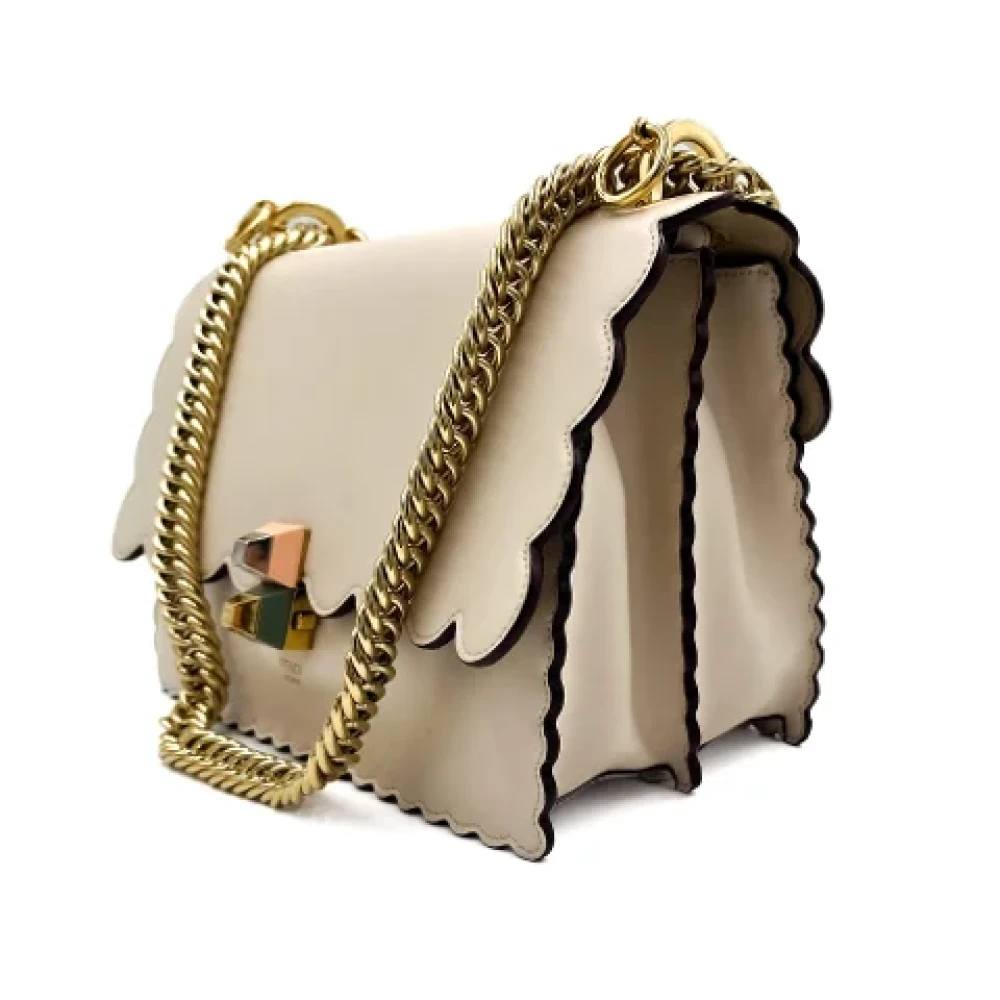 Fendi Vintage Pre-owned Leather fendi-bags Beige Dames
