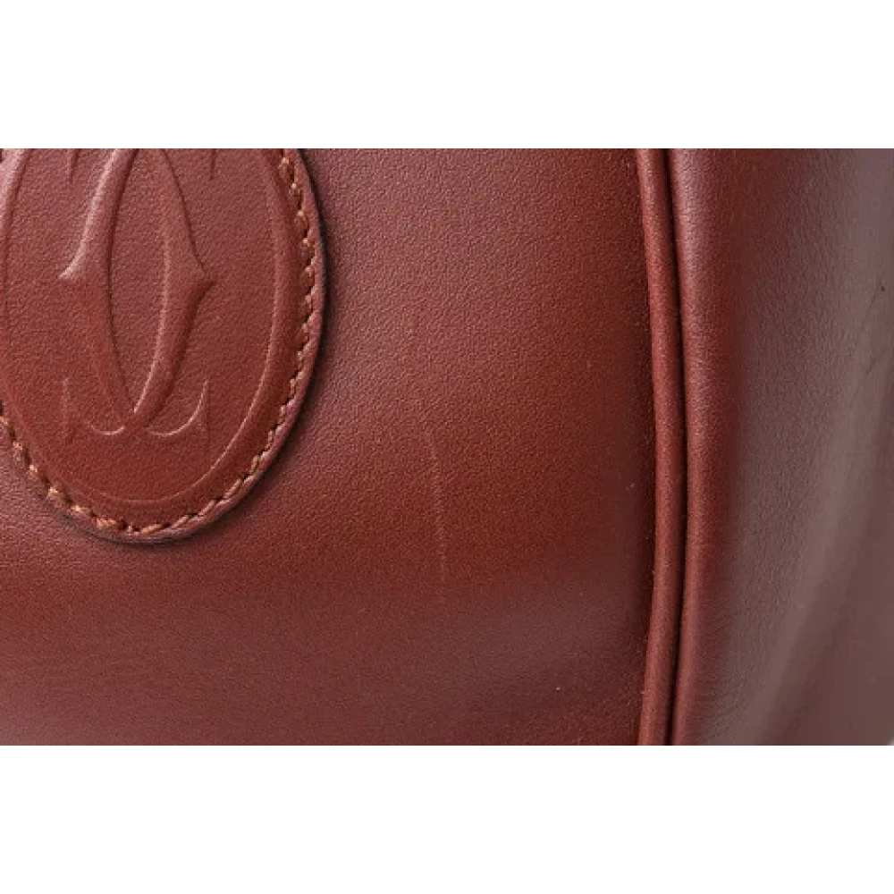 Cartier Vintage Pre-owned Leather shoulder-bags Brown Dames