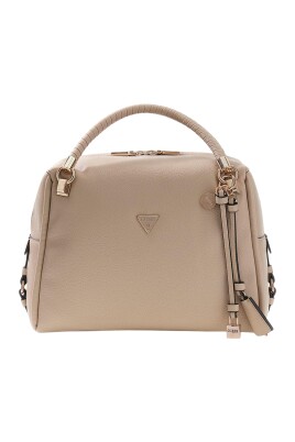 Sac à Main Guess Vintage Bandoulière - Beige Toile - Taille Petit - Occasion - Fermeture Magnétique
