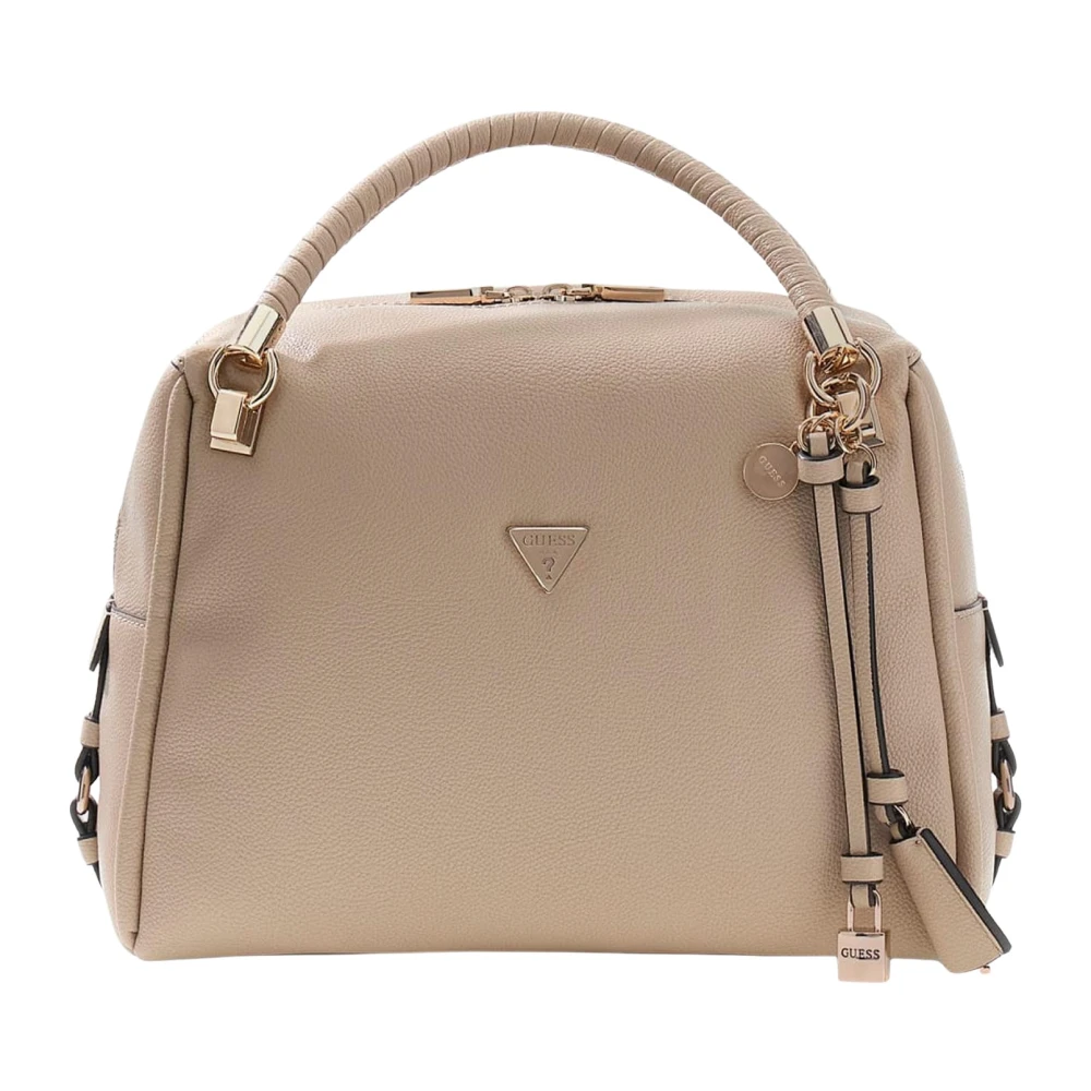 Guess Women's Beige Handbags, One Size, Handbag With Zip Closure
