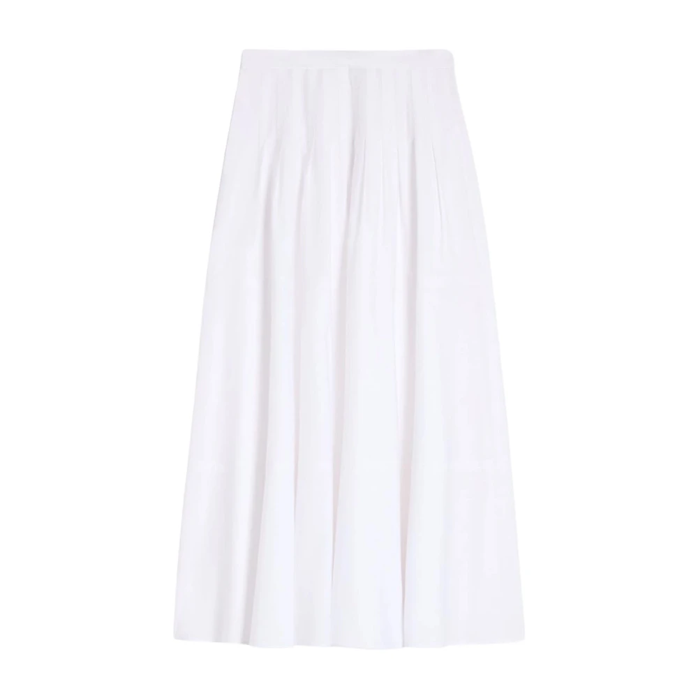 Max Mara Vrouw Wit Rokken Dames, S, Midi Rok