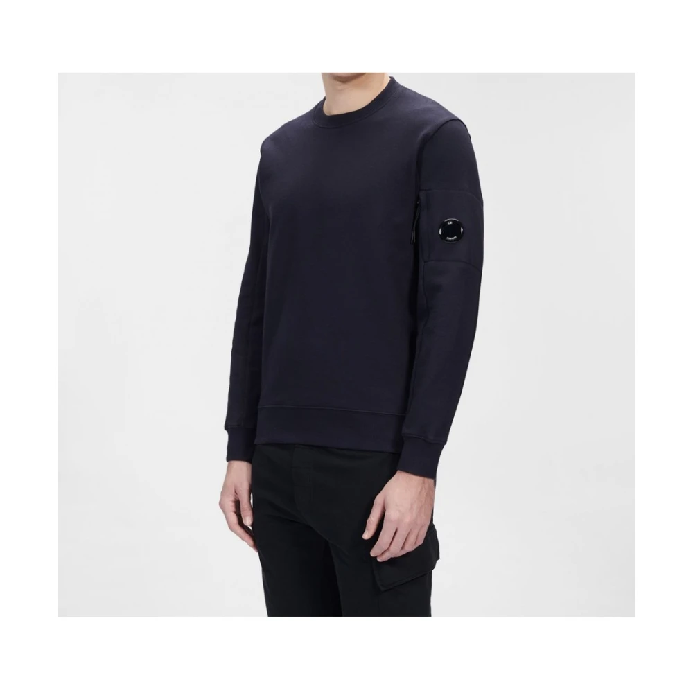 C.P. Company Navy Blauwe Ronde Hals Sweater Blue Heren