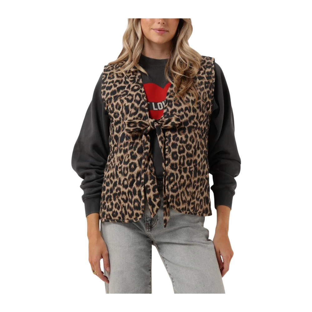 Catwalk Junkie Antraciet Gewatteerde Bodywarmer Multicolor Dames