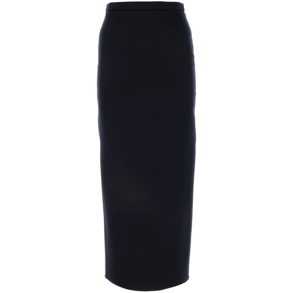 Max Mara Blauwe hoge taille rok met achter split Blue Dames