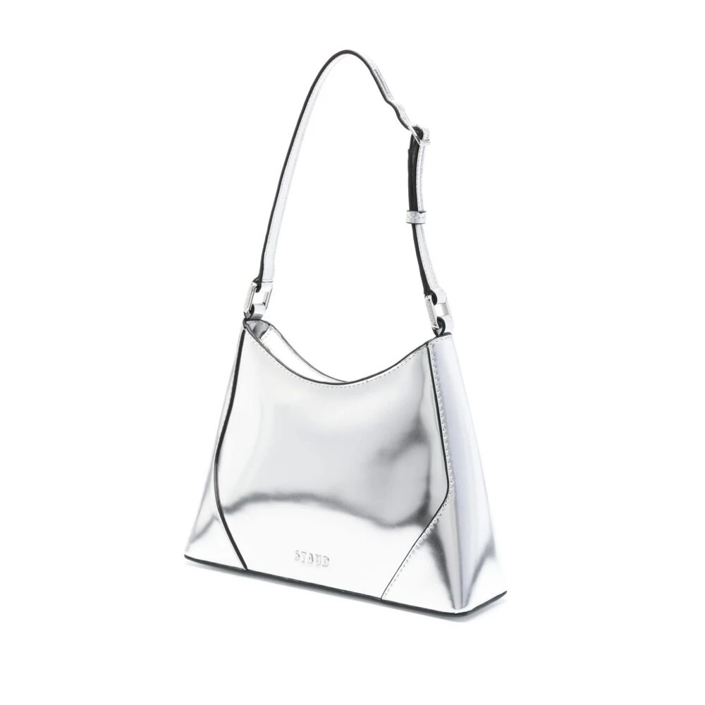 Staud Metallic Finish Schoudertas Gray Dames