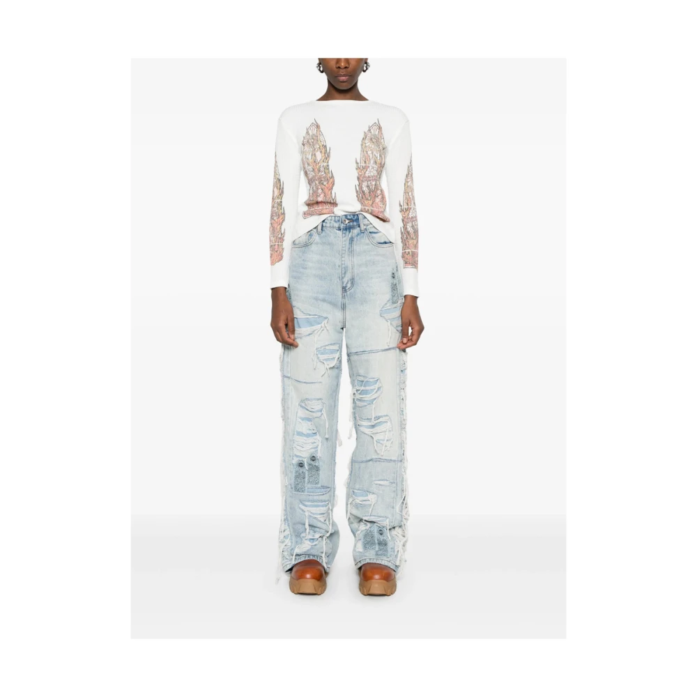 Who Decides War Lichtblauwe Patch Detail Jeans Blue Heren
