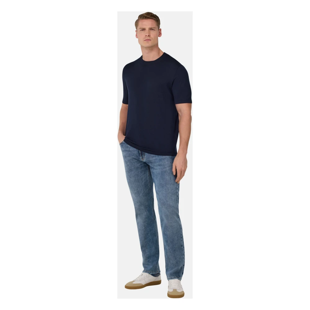 Boggi Milano Stretch Denim Jeans Blue Heren