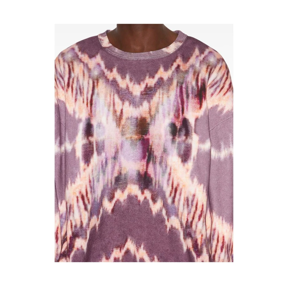 Isabel marant Tie-Dye Crew Neck Sweatshirt Purple Heren