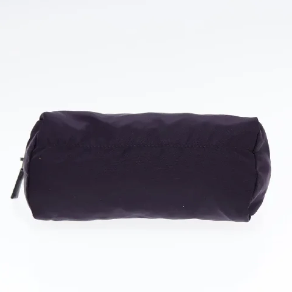 Prada Vintage Pre-owned Leather pouches Purple Dames