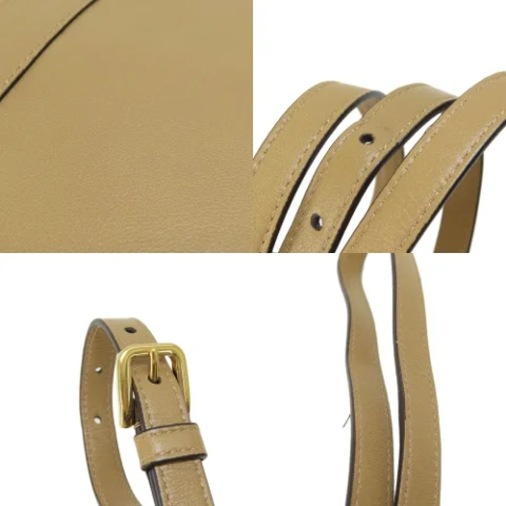 Gucci Vintage Pre-owned Leather handbags Beige Dames