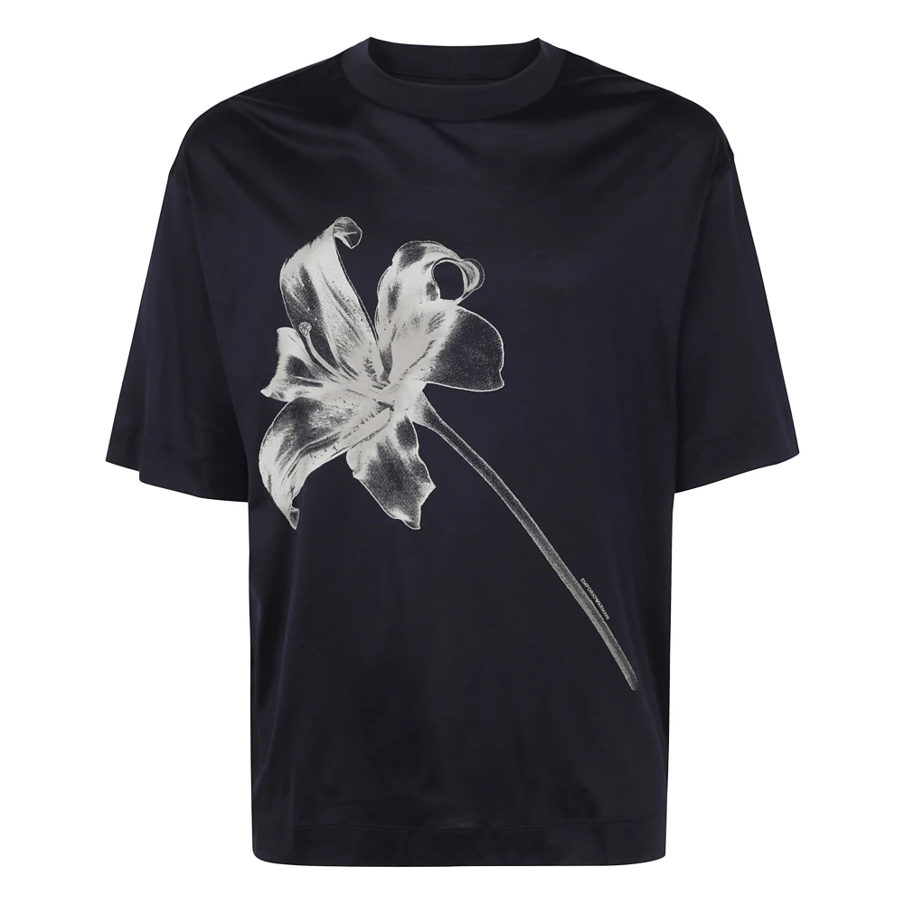 Emporio Armani Casual Katoenen T-shirt voor Mannen Black Heren