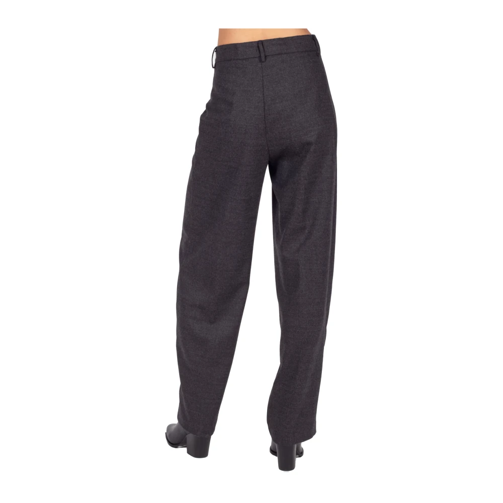 Semicouture Donkergrijze Melba Geplooide Broek Gray Dames