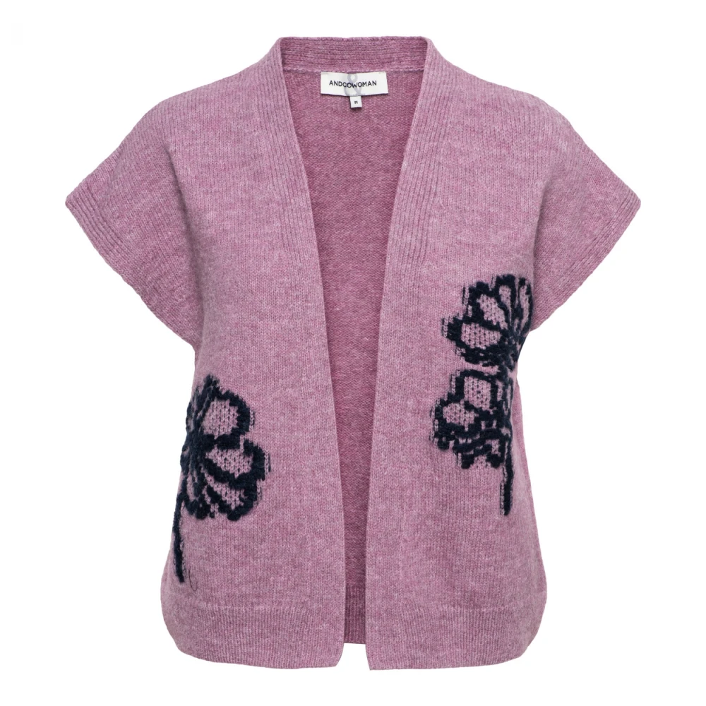 &Co Woman Zachte gebreide cardigan Purple Dames
