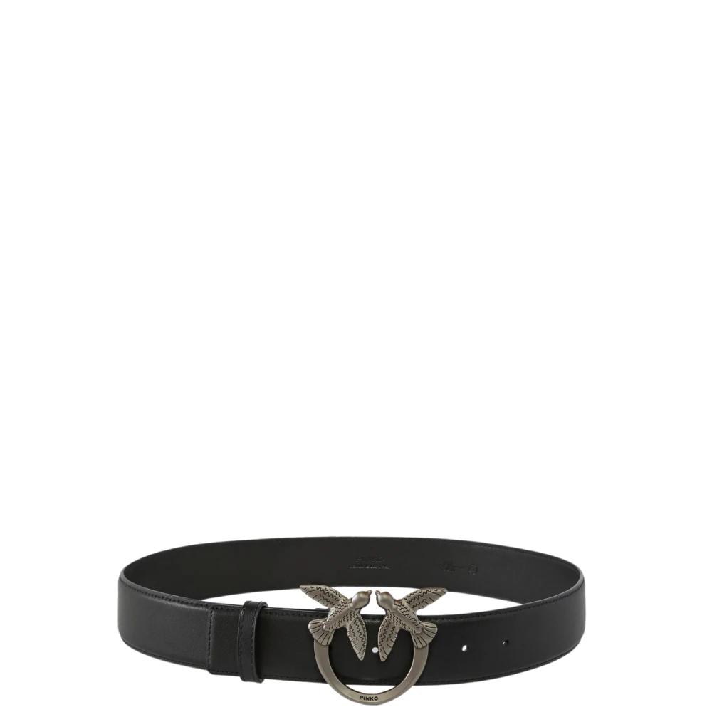 Pinko Zwart Zilveren Riem met Unieke Stijl Black Dames