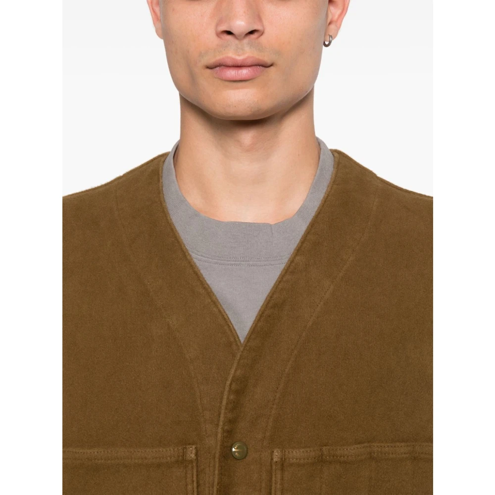 Filson Groene trui met V-hals en strepen Green Heren