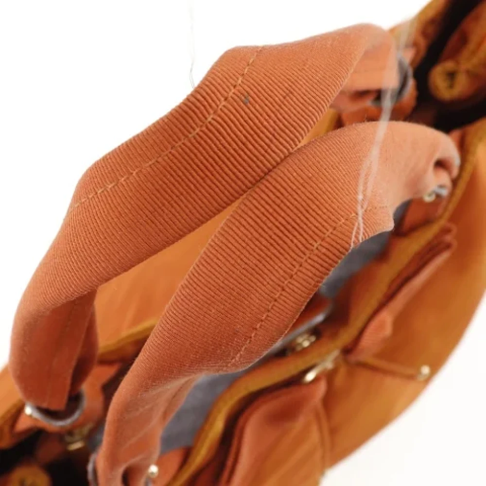 Salvatore Ferragamo Pre-owned Nylon handbags Orange Dames