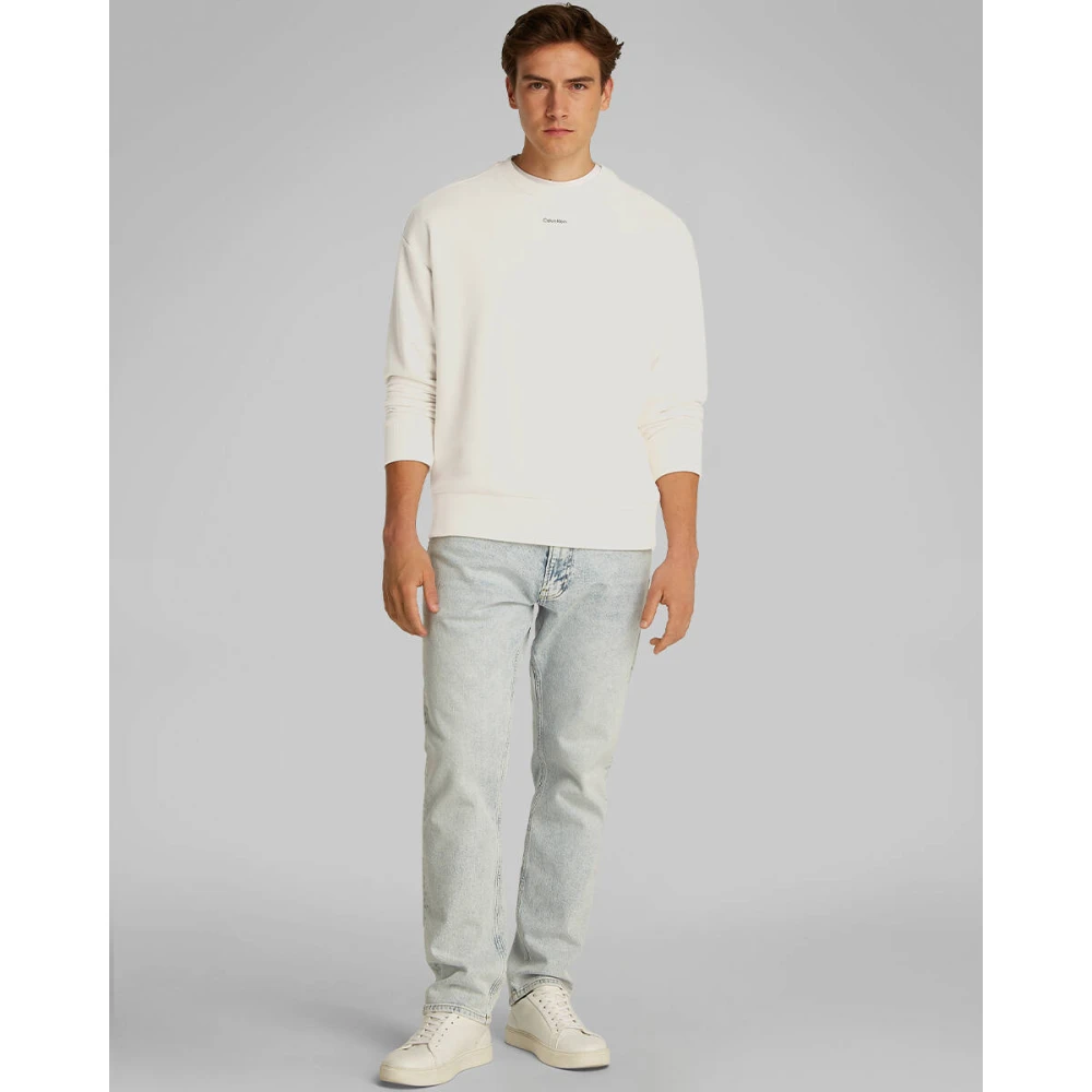 Calvin Klein Nano Logo Sweatshirt Beige Heren