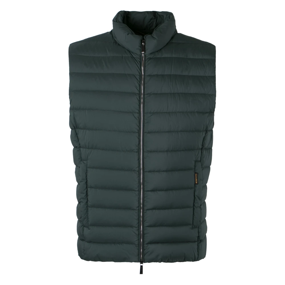 Moorer Gewatteerde bodywarmer van ganzendons Green Heren