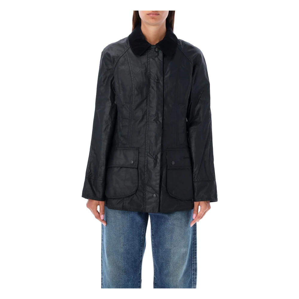 Barbour Klassieke Beadnell Waxjas Zwart Black Dames