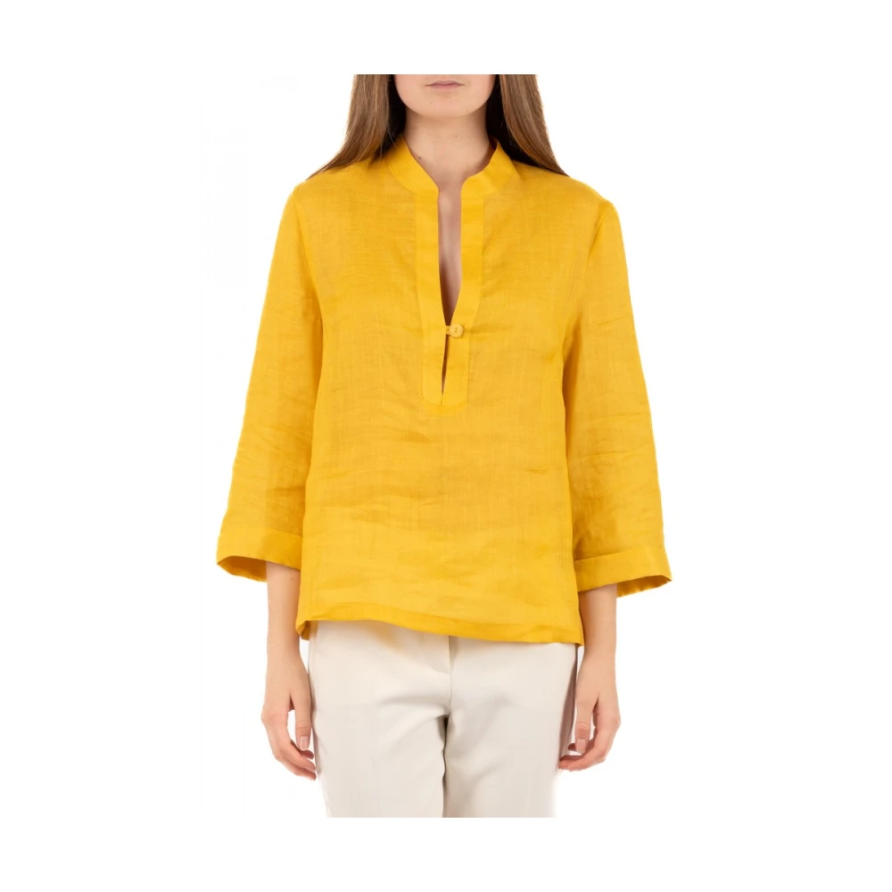 Hanita Elegante Blouse Yellow Dames