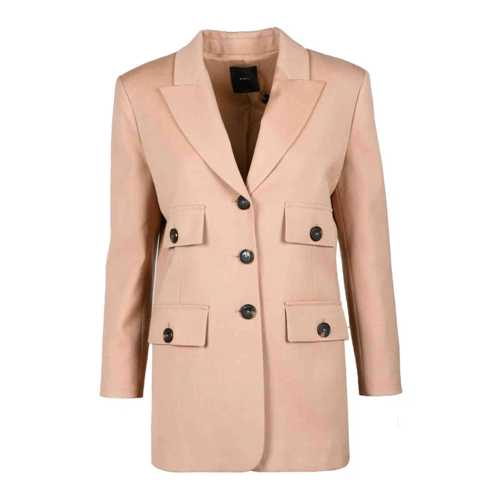 Pinko Elegante Wollen Blazer Pink Dames