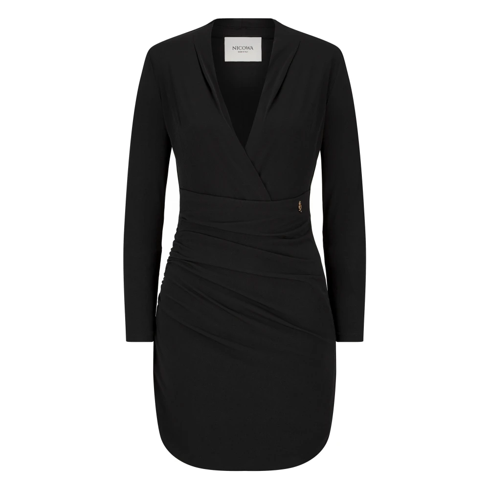 Nicowa Gedrapeerd Mini Jurk Micima Mini Black Dames