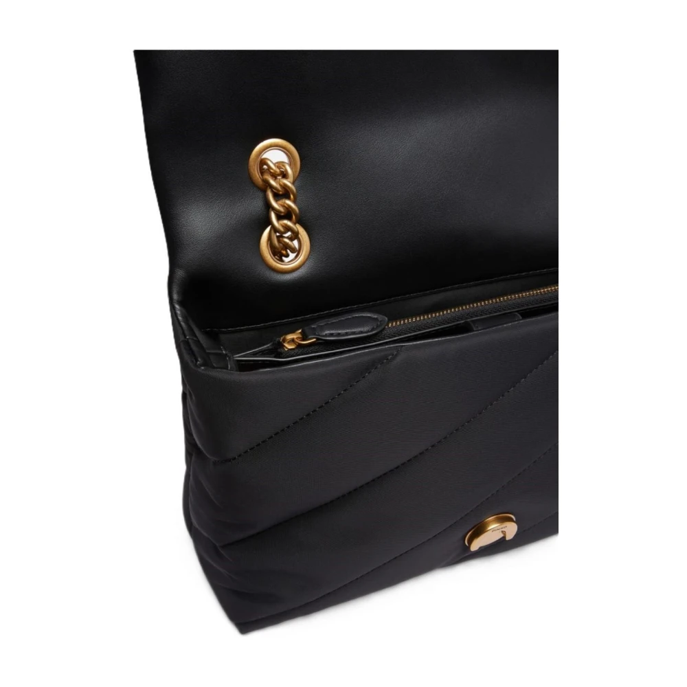pinko Nylon Schoudertas Black Dames