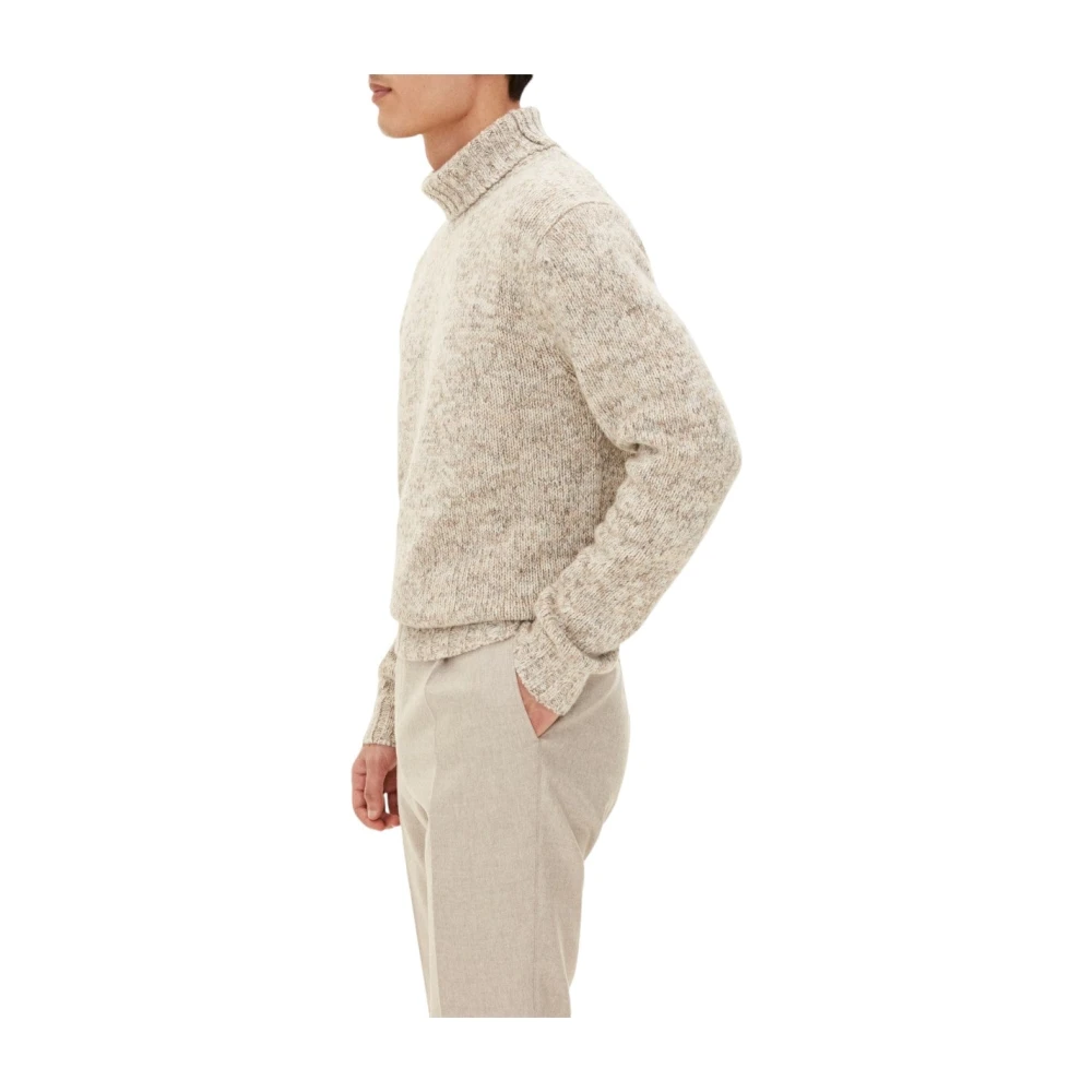 Oscar Jacobson Beige Rollneck Sweater Mika Beige Heren
