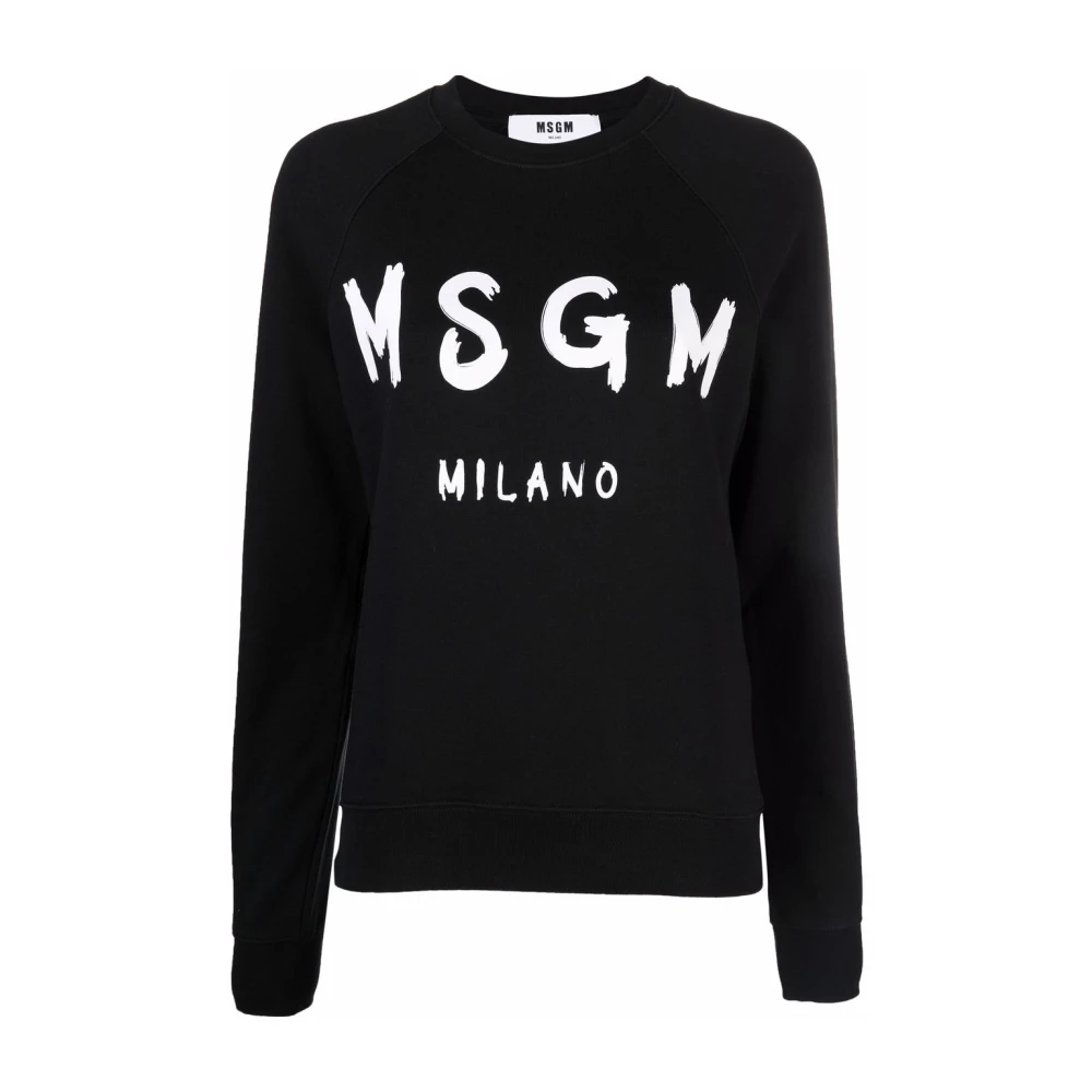 Msgm Women's Black Sweatshirt Clothing - Sweatshirts - L - Sweatshirts & Hoodies