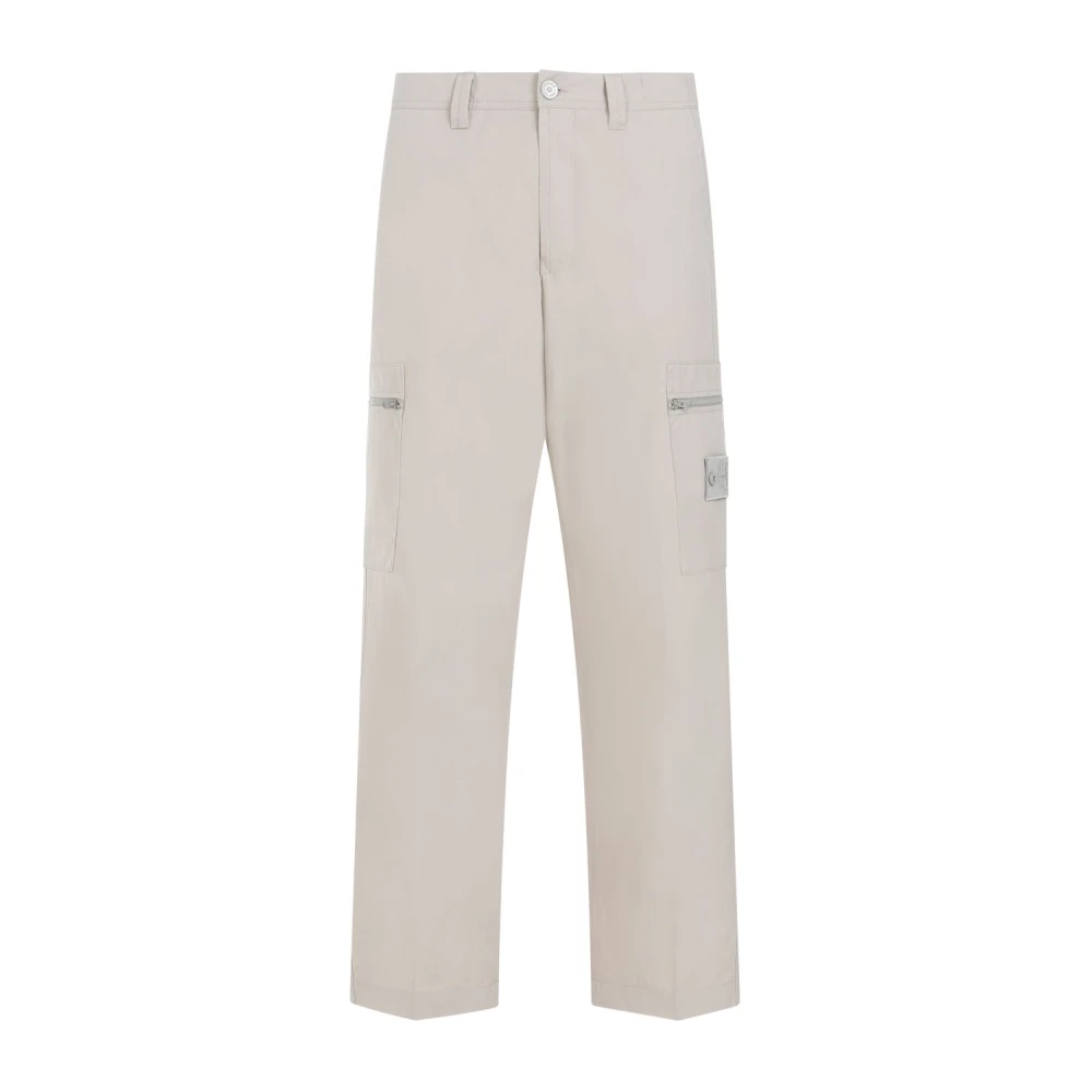 Stone Island Canvas Weerbestendige Broek Beige Heren