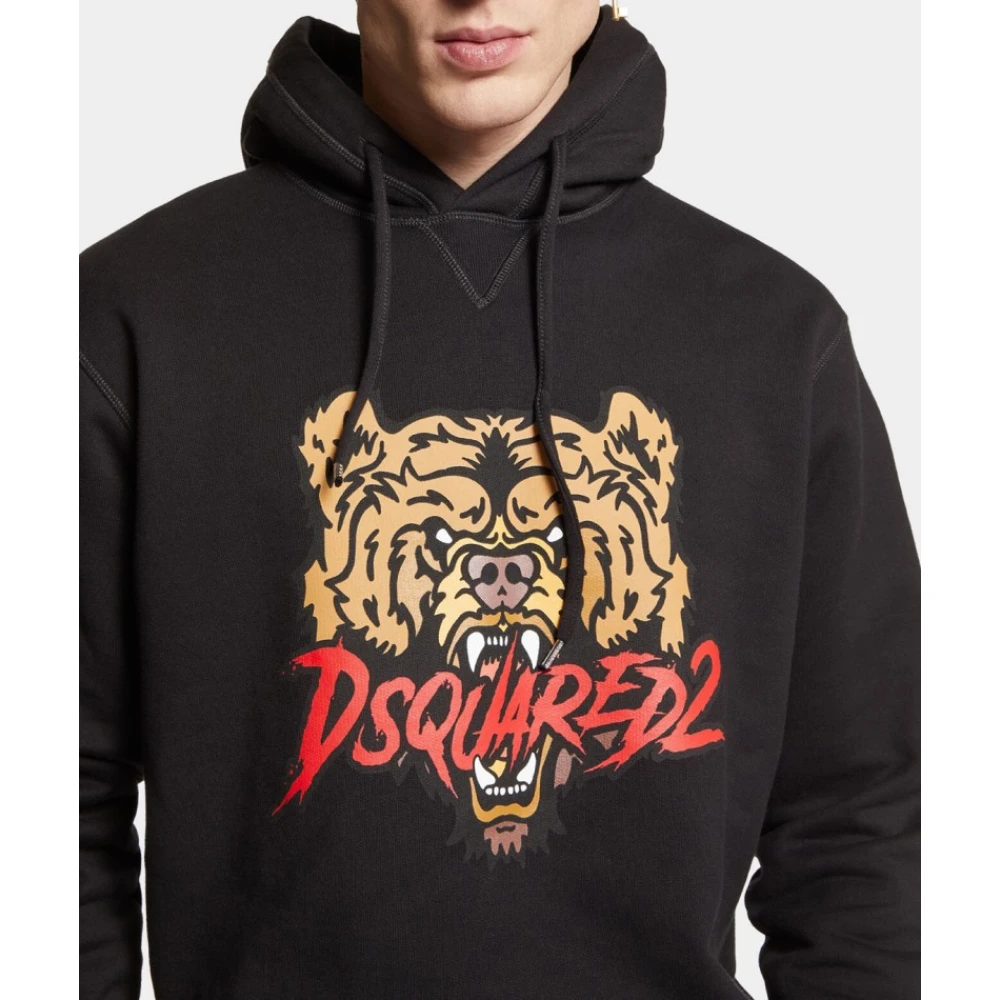 Dsquared2 Cool Fit Beerprint Hoodie Brown Heren