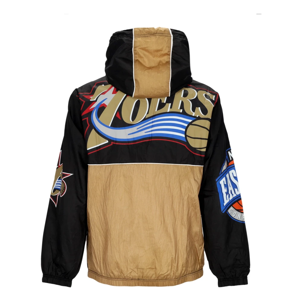 Mitchell & Ness Philadelphia 76ers Windbreaker Jas Black Heren