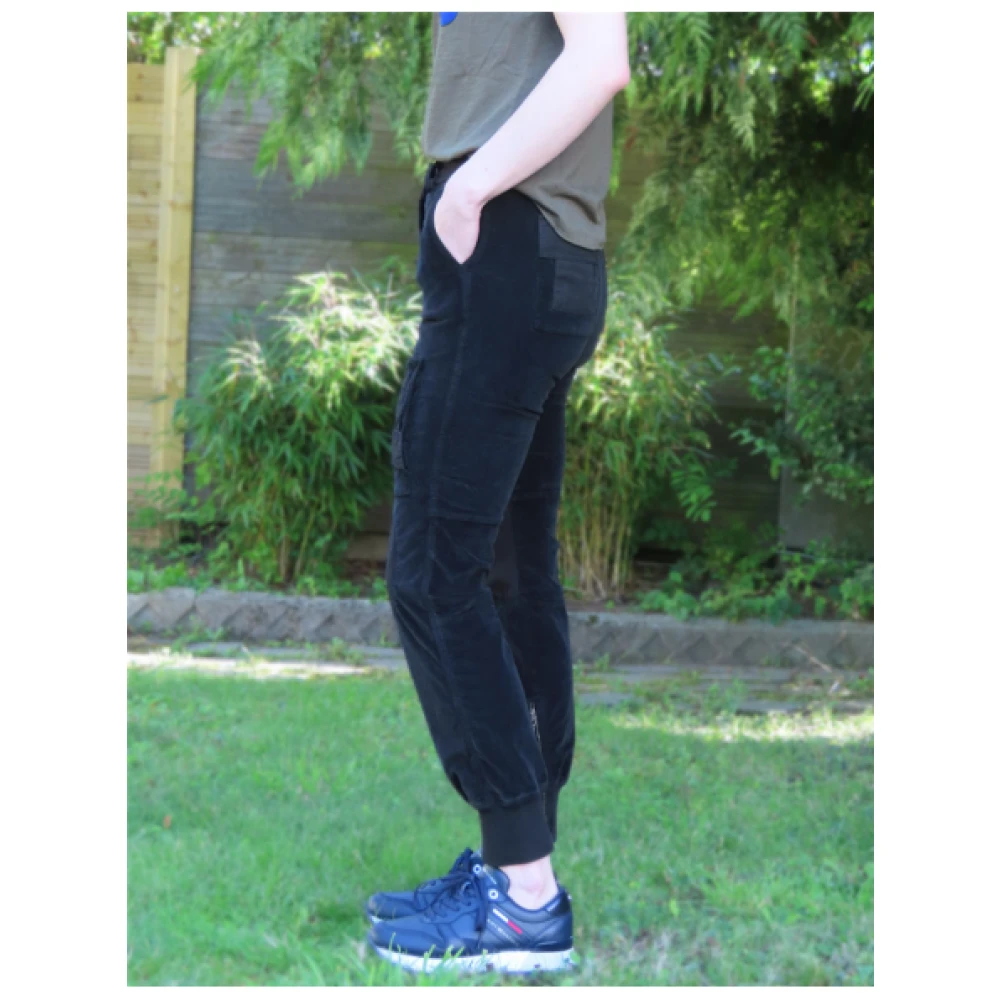 aeronautica militare Anti-G Broek Katoenmix Fluweel Black Dames
