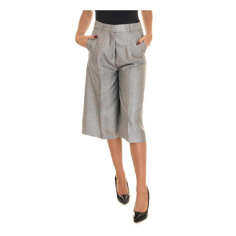 Liu Jo Hoge Taille Wijde Broek met Zakken Gray Dames