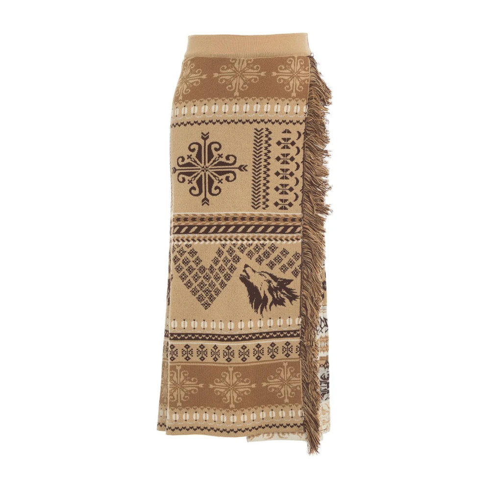Akep Women's Brown Maxi Skirts, S, Skirt Aw24 Hand Wash