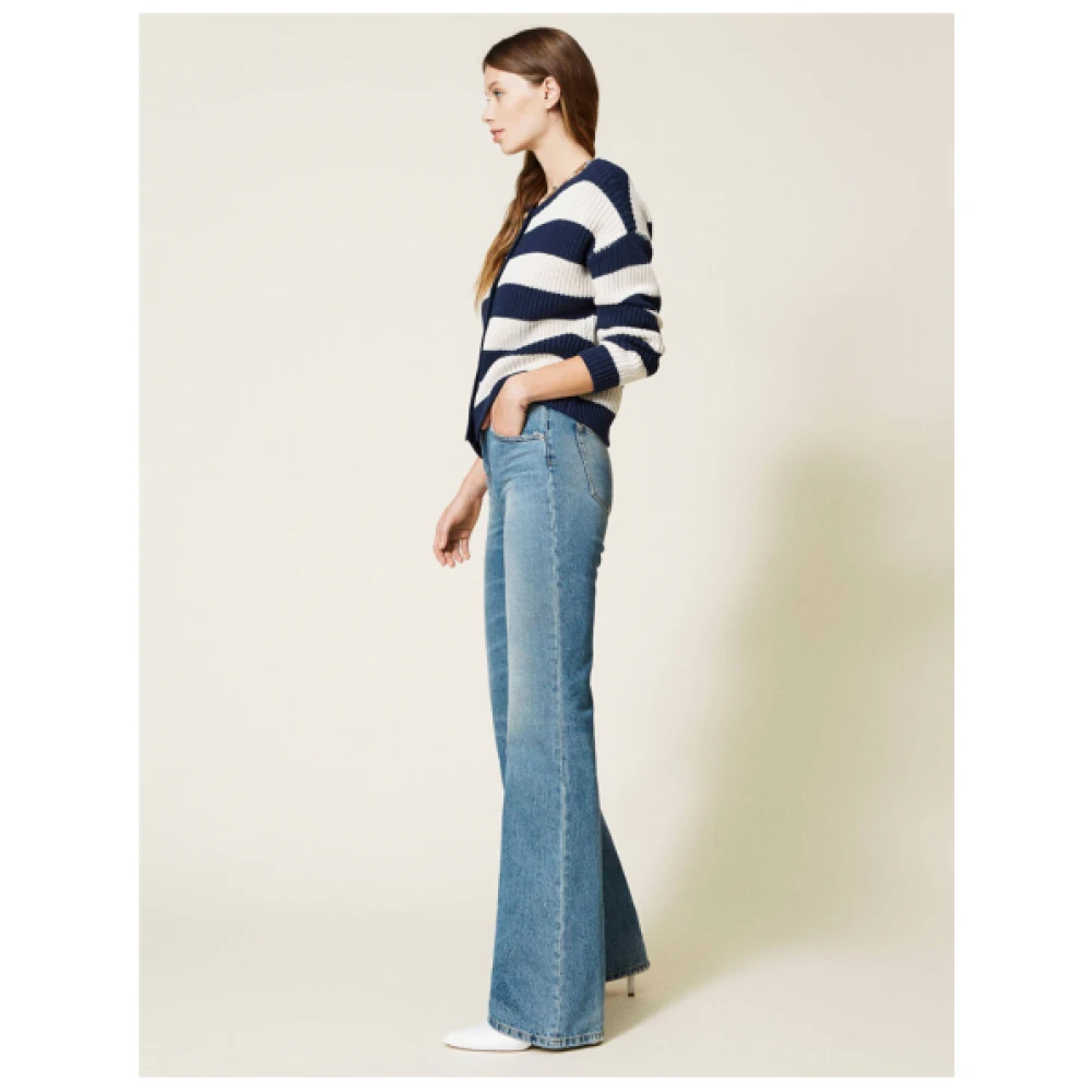 Twinset Flared Denim Jeans Blue Dames