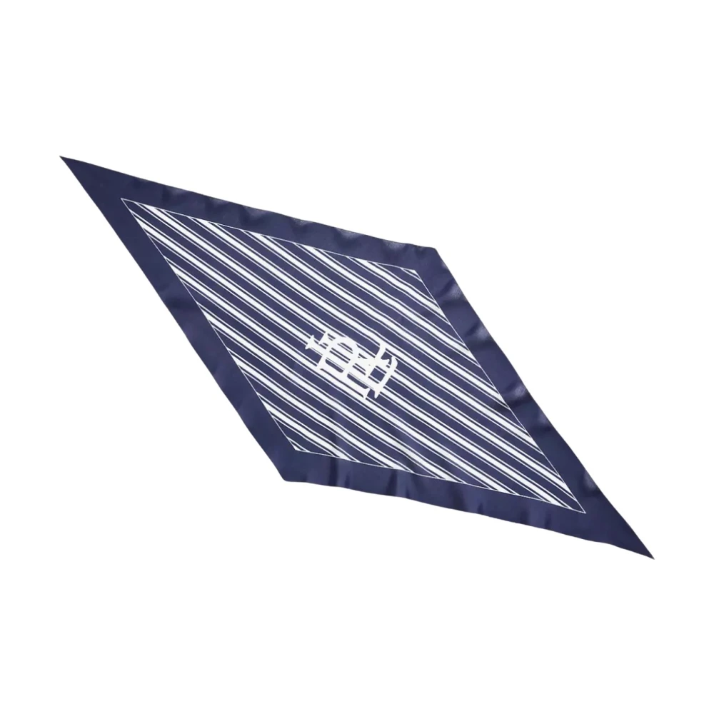 Ralph Lauren Donkerblauwe gestreepte sjaal Blue Dames