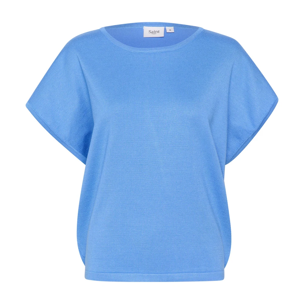 Saint Tropez Ontspannen Silhouet Gebreide Trui Provence Blue Dames