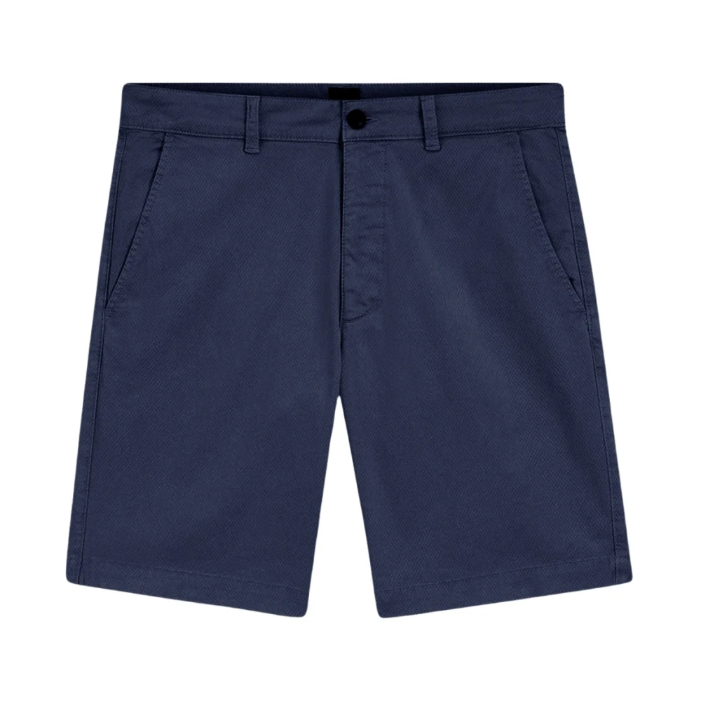 Hugo Men's Blue Stretch Cotton Shorts - Casual Shorts - W34 - Shorts