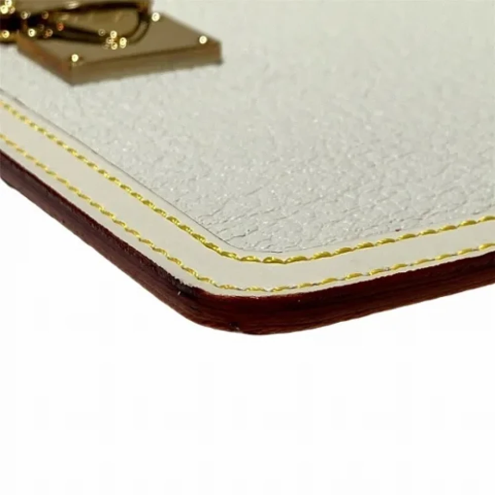 Louis Vuitton Vintage Pre-owned Leather pouches White Dames