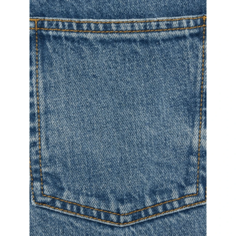 Gucci Blauwe Horsebit Detail Jeans Blue Dames