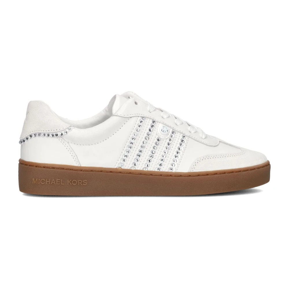 Michael Kors Witte Veterschoenen met Glitters Dames Schoenen