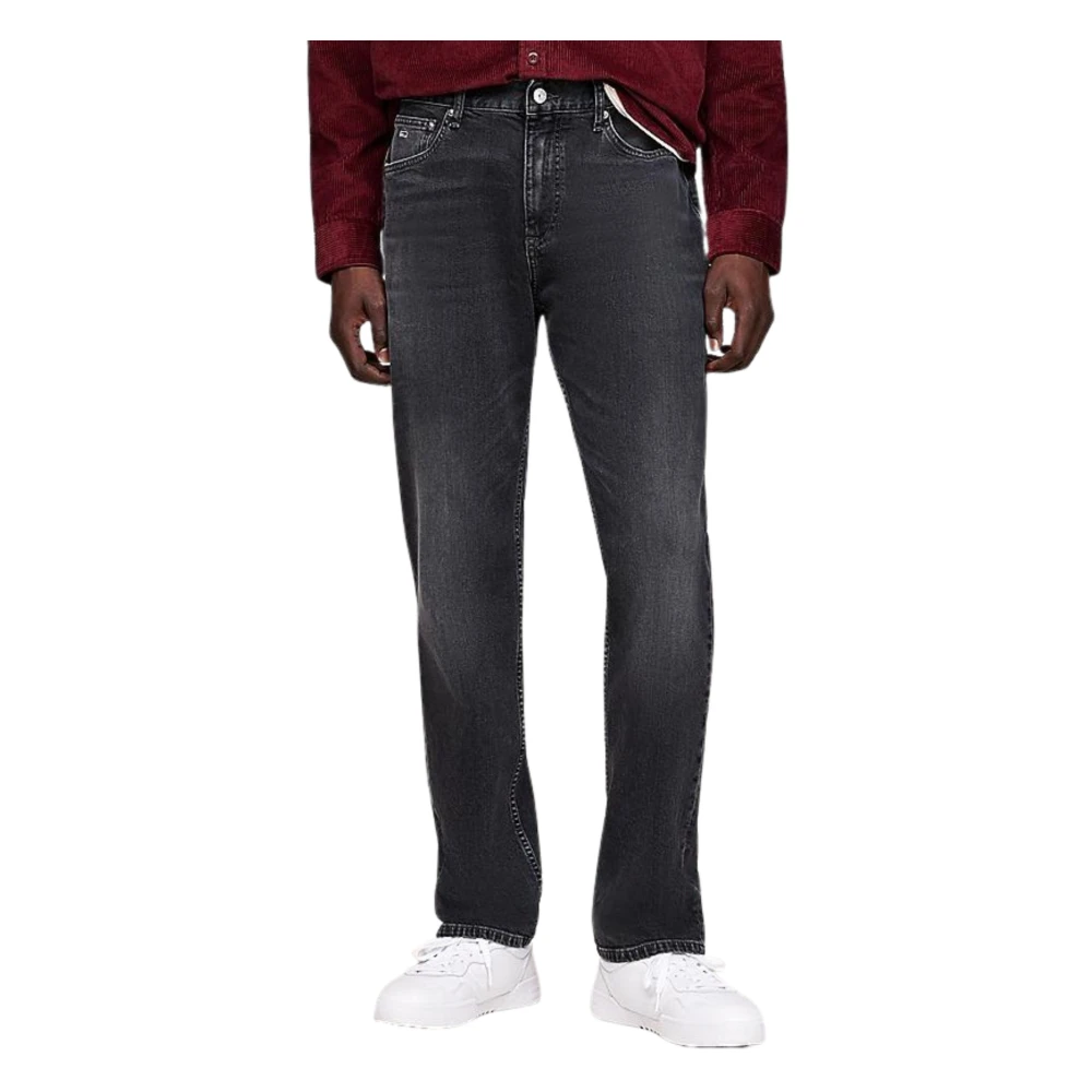 Tommy Hilfiger Zwarte Slim Fit Straight Cut Jeans Black Heren