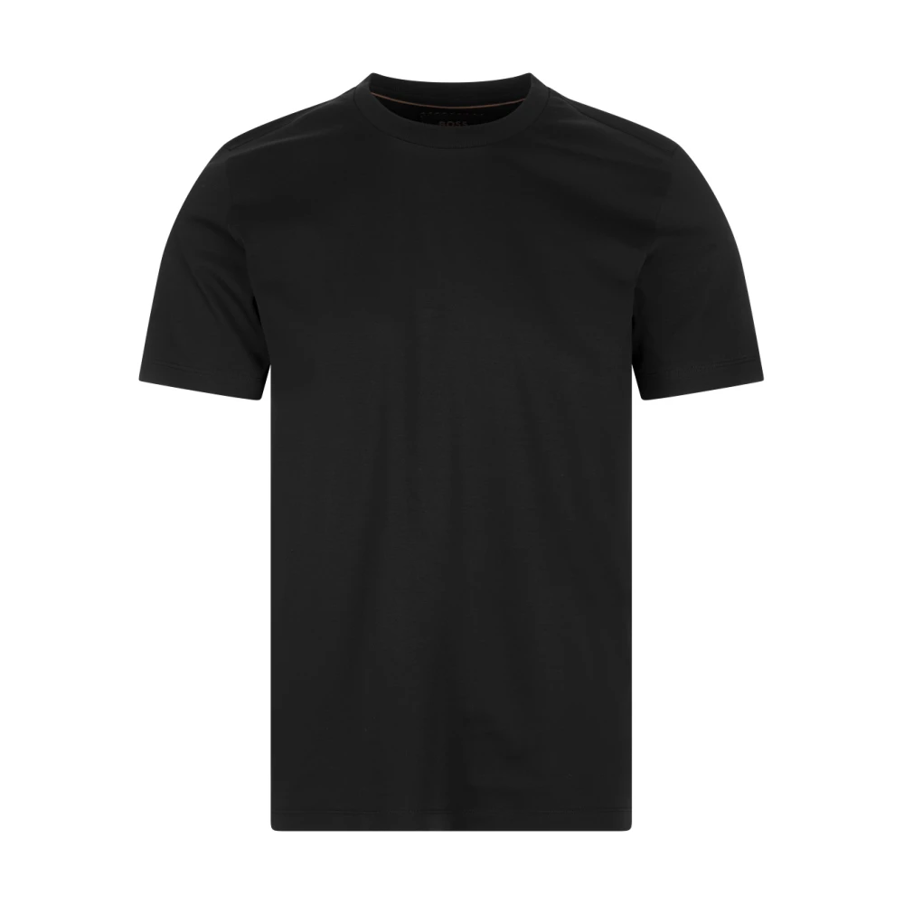 Hugo Boss Zwart T-shirt met gemerceriseerde afwerking Black Heren